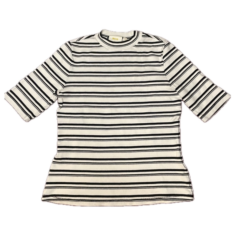 Maeve by Anthropologie Black and White Striped Tee